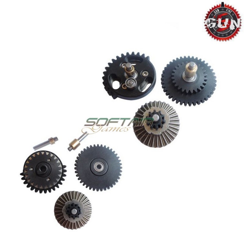 Set Ingranaggi Cuscinettati In Acciaio Cnc 14:1 Super Speed Per Aeg Gun Five (gf-cl21)