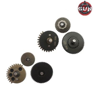 Steel Cnc Tenacity Gears Set 100:300 Super High Torque Pro For Aeg Gun Five (gf-cl12)