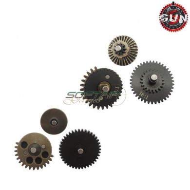 Set Ingranaggi Tenacity Albero Da 4mm In Acciaio Cnc 18:1 Speed Per Aeg Gun Five (gf-cl09)