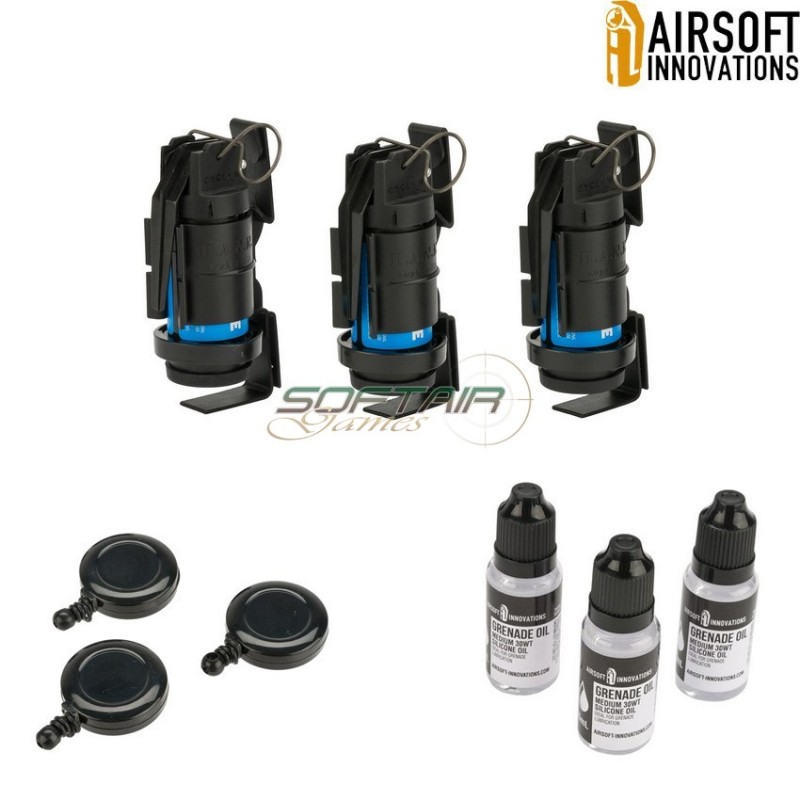 Limited Edition Combo Pack 3x Granata Cyclone Ad Impatto Airsoft Innovation (ai-cyclone-pack)