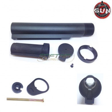 Upgrade Set Cnc Metal Stock Tube Black For M4/m16 Gun Five (gf-m09)