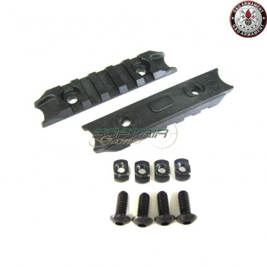 Kit 2 Pieces Rail Panel 5 Slot Black G&g (gg-03197)