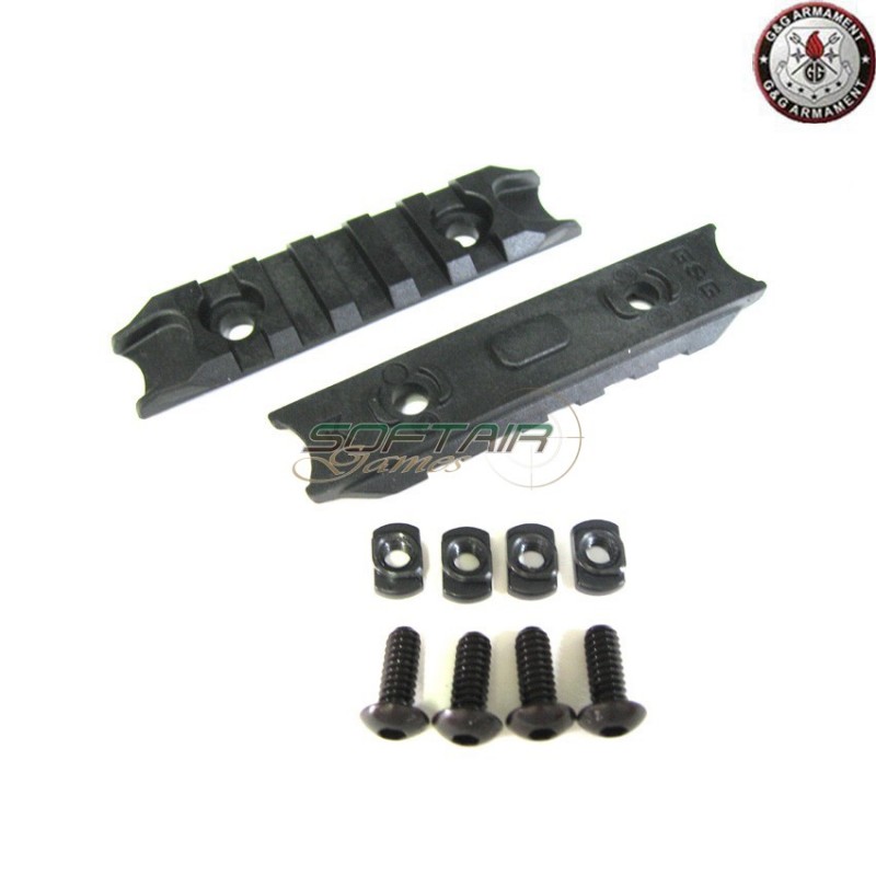 Kit 2 Pieces Rail Panel 5 Slot Black G&g (gg-03197)