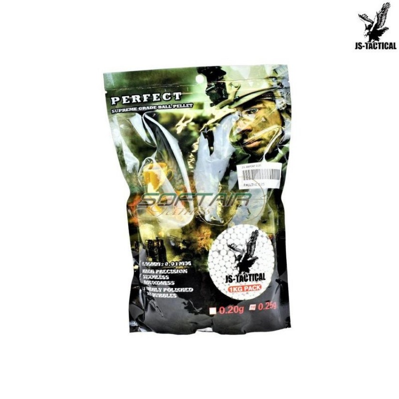 Busta Pallini Perfect 0.25gr Perlati White Js Tactical (js-bbperf025)