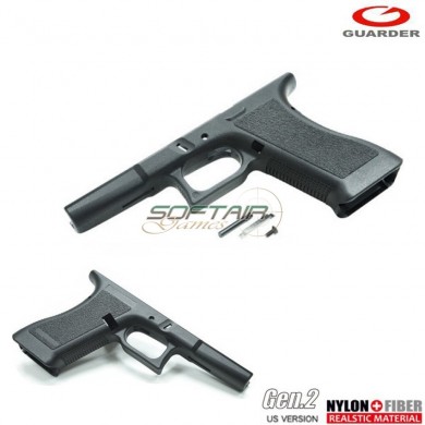 Us Version Gen.2 Frame Black For Glock Marui 17/22/34 Guarder (glk-199-bk)