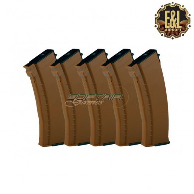 Set 5 Mid-cap Abs 120bb For Ak74 Bakelite E&l (el-009735)