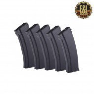 Set 5 Caricatori Monofilari Abs Da 120bb Per Ak74 Plum E&l (el-009734)