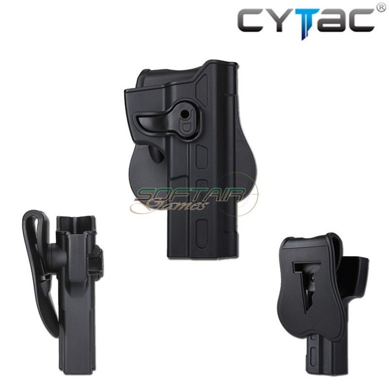 Fondina Rigida Destra Black Per Taurus Pt92 Pt100 Cytac (cy-pt100)