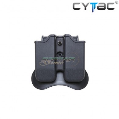 Double Rigid Magazine Pouch Black For Glock Cytac (cy-mp-g3-bk)