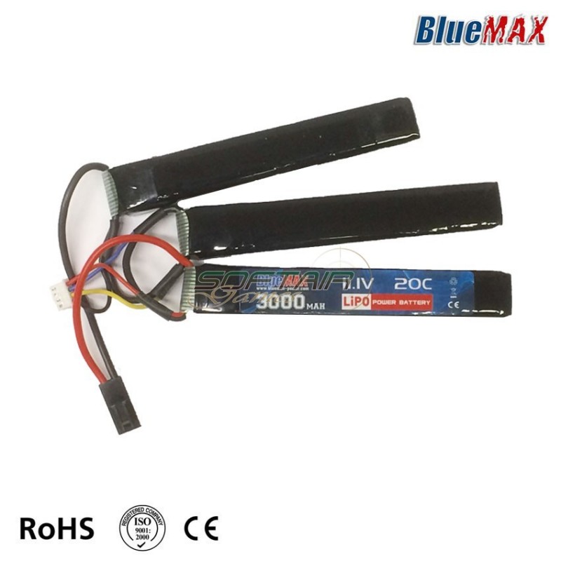 Batteria Lipo Connettore Mini Tamya 11.1v X 3000mah 30c Cqb Type Bluemax-power® (bmp-11.1x3000-cqb)