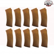 Set 10 Mid-cap Bakelite Magazine 150 Bb Ak74 G&p (gp368-p)