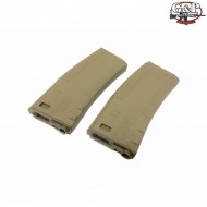 Set 2 Hi-cap Tan Troy Magazine 340 Bb M4/m16 G&p (gp-mag005de)