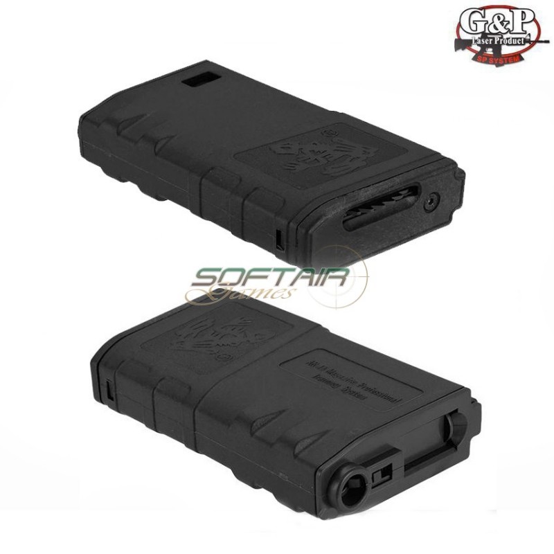 Set 10 Hi-cap Black Skull P-mag Magazine 140 Bb M4/m16 G&p (gp-mag011bk/p)
