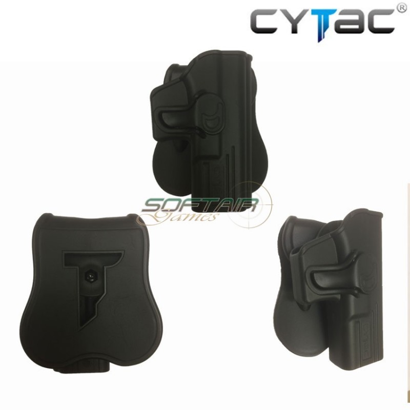 Fondina Occultabile Rigida Destra Black Per Glock 19/23/32 Cytac (cy-g19g2-bk)