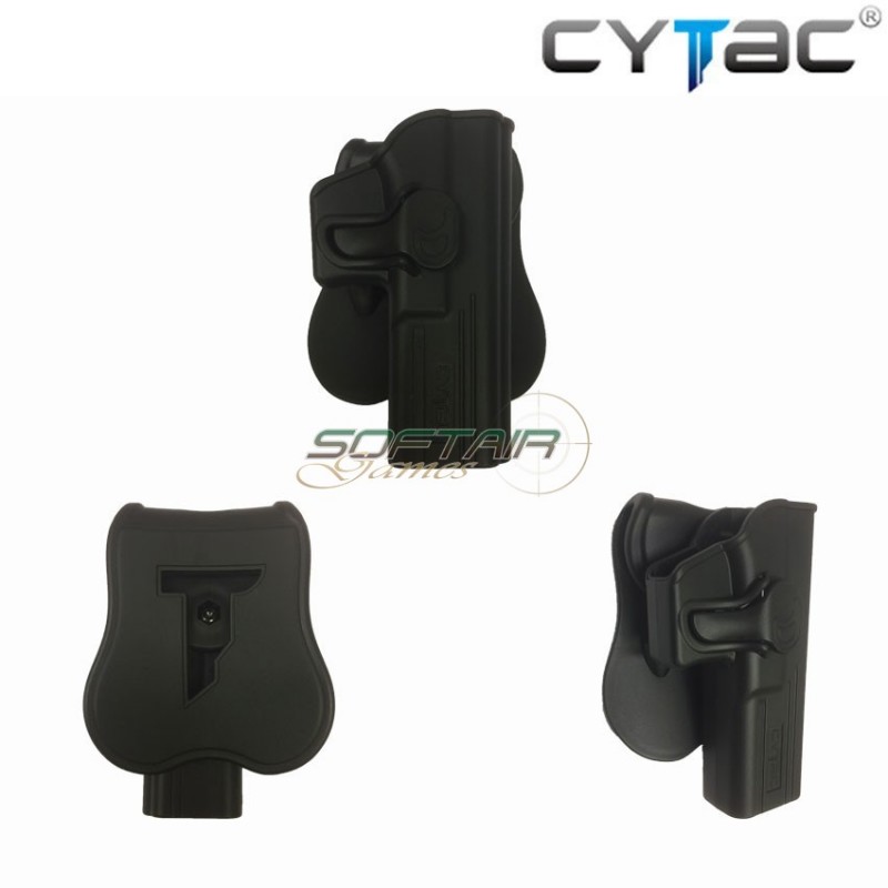 Fondina Occultabile Rigida Destra Black Per Glock 26/27/33 Cytac (cy-g27g2-bk)