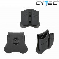 Double Rigid Magazine Pouch Black For 1911 Cytac (cy-mp-1911)