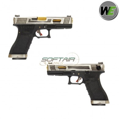 Gas Pistol G18 E Force Black Blowback Silver/gold We (we-wg02wet-3)