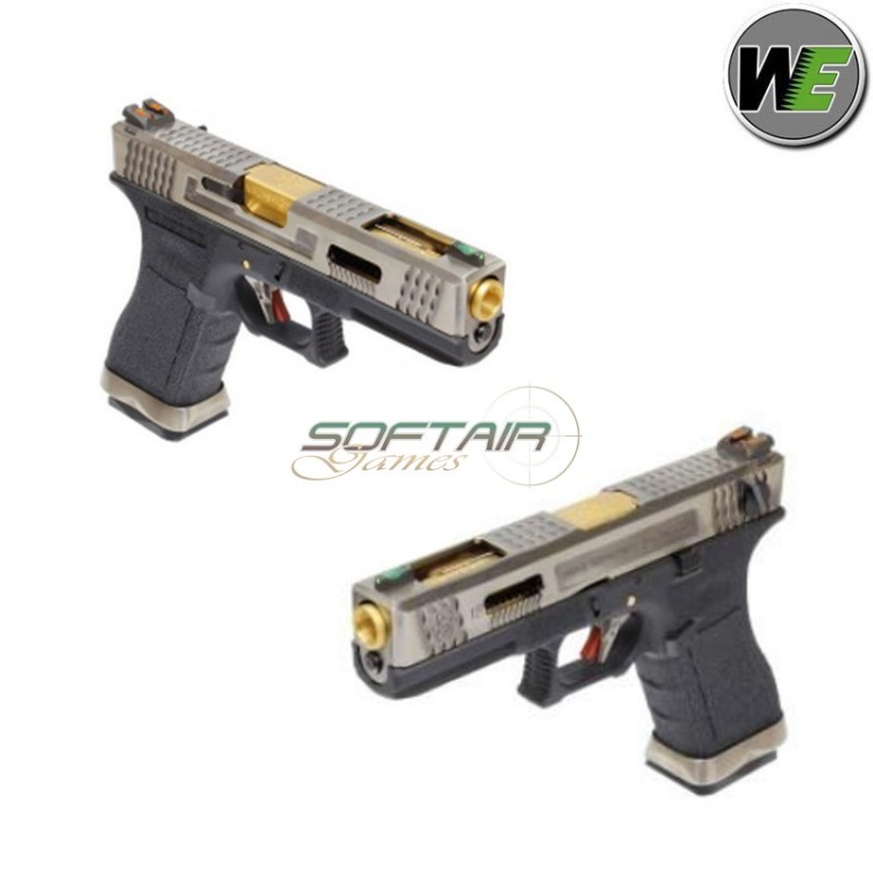 Pistola Gas G18 E Force Black Scarellante Silver/gold We (we-059bsg)