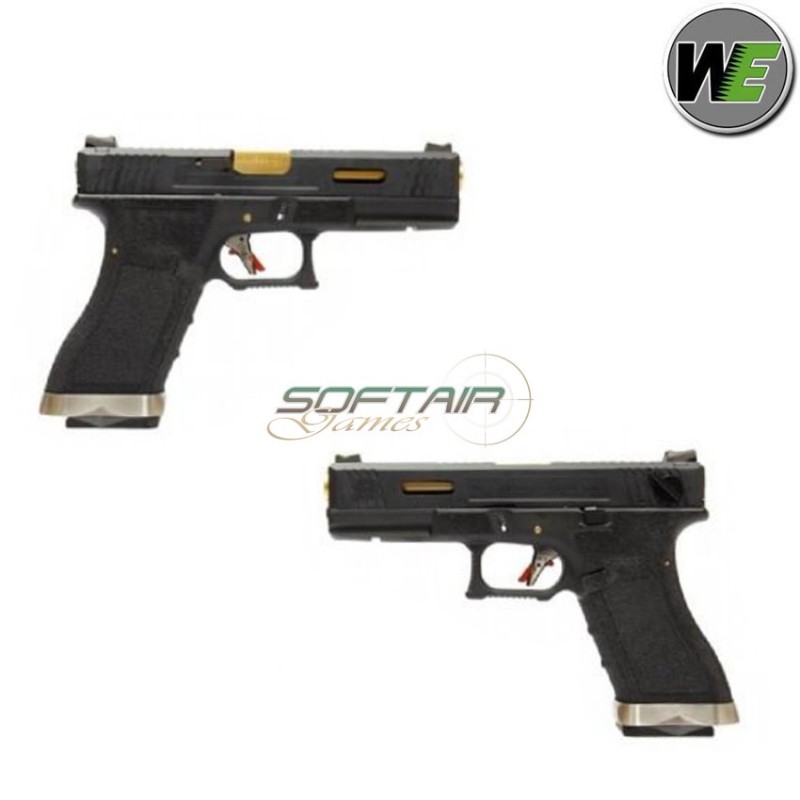 Pistola Gas G18 E Force Black Scarellante Black/gold We (we-059bbg)