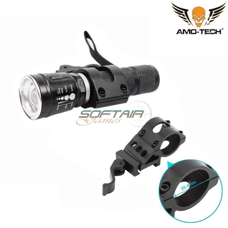 Offset Qd Torcia/laser Mount Black Amo-tech® (amt-45815610-bk)