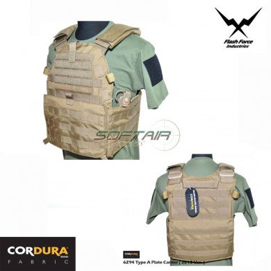 Plate Carrier 6094 Type A Vest Coyote Brown Flash Force Ind. (ffi-6z94-cb-2013)