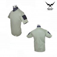 Combat Tactical Short Sleeves T-shirt Gecko Tee Navy Green Flash Force Ind. (ffi-teegec01-ng)