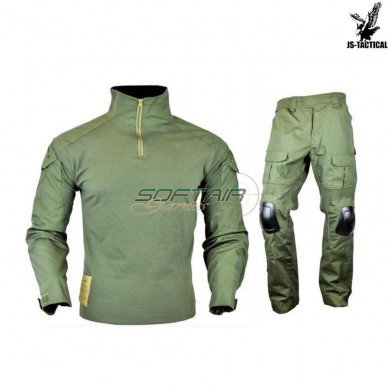 Uniforme Completa Combat Warrior Green Leaf Js Tactical (jswar-v)