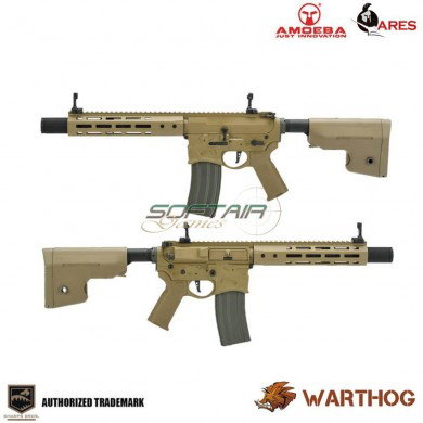 Fucile Elettrico M4 Sharp Bros "warthog" 10" Sbr LC Dark Earth Amoeba Ares (ar-sbwt)