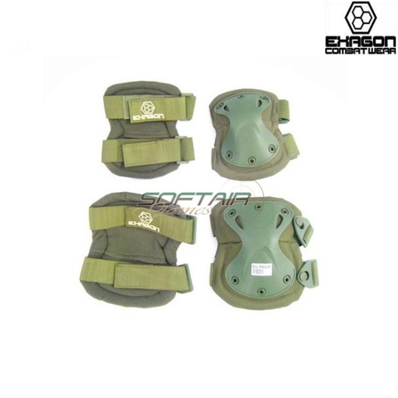 Set Ginocchiere E Gomitiere Defense Green Exagon (ex-pa3od)