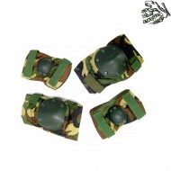 Set Tactical Knee/elbow Pad Woodland Frog Industries (fi-jq02wood)