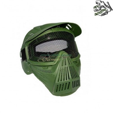 Protection Mask Complete Cross Green Mesh Frog Industries (fi-c007v)