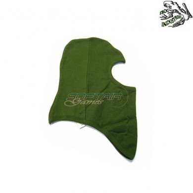 Passamontagna 1 Foro Green In Cotone Frog Industries (fi-dg07v)