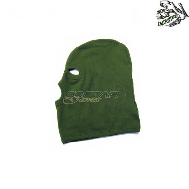 Passamontagna 3 Fori Green In Cotone Frog Industries (fi-dg06v)