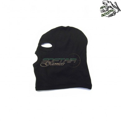 Passamontagna 3 Fori Black In Cotone Frog Industries (fi-dg06b)