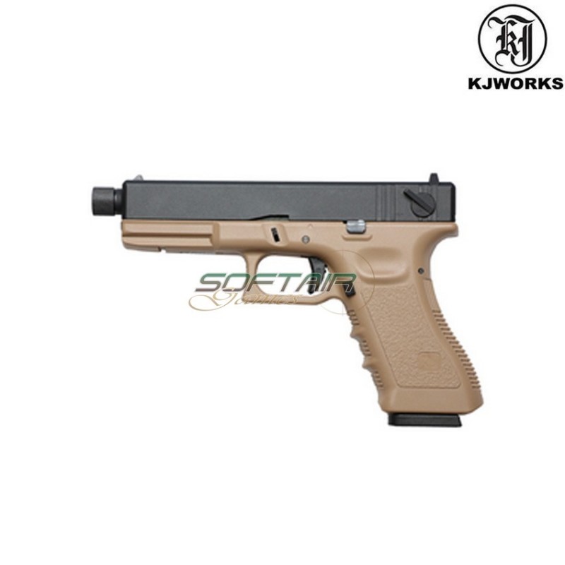 Pistola A Co2 Blowback Glock 18 Dark Earth Kp-18-tbc-ms Kjworks (kjw-451012)