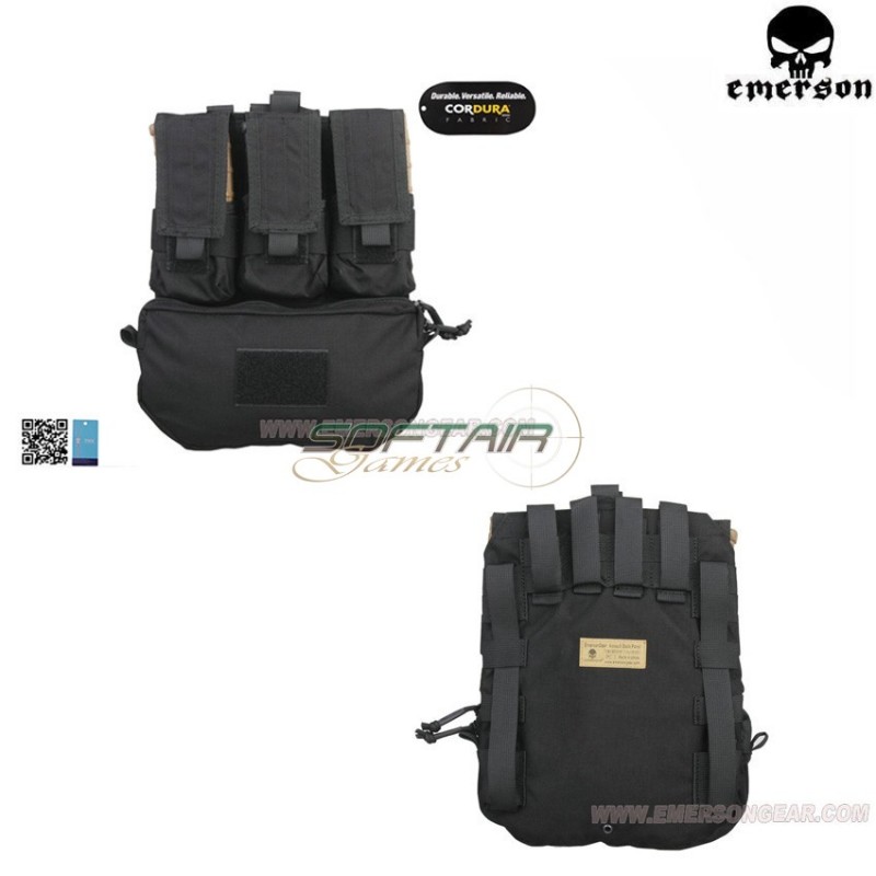 Assault Back Panel Black Emerson (em9300bk)