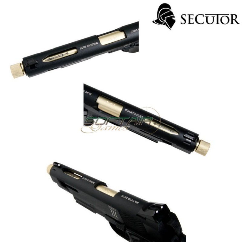 Pistola A Co2 Rudis Iii 1911 Black & Gold Barrel Secutor (sr-sar0002)