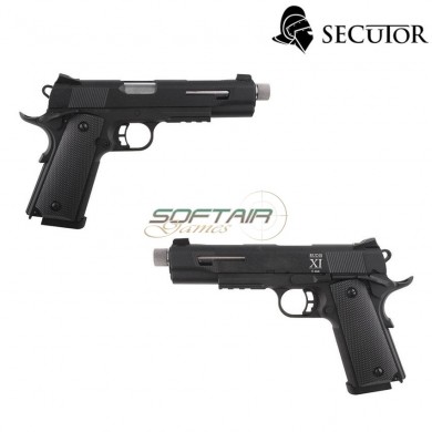 Pistola A Co2 Rudis Xi 1911 Black & Silver Barrel Secutor (sr-sar0001)