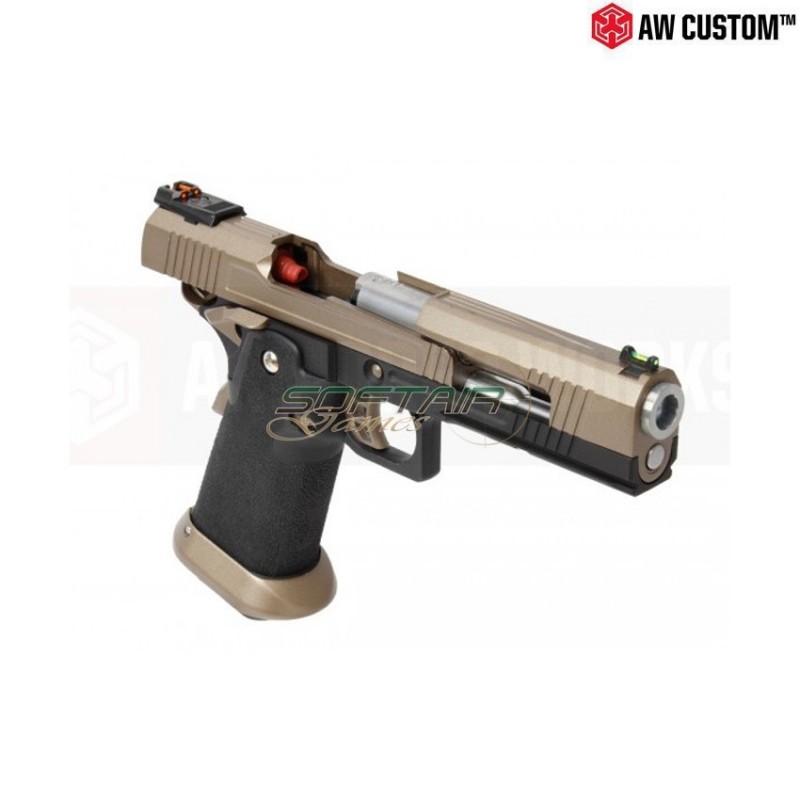 Gas Pistol Hi-capa Split Fde Slide & Black Frame Gbb Armorer Works (aw-110500)