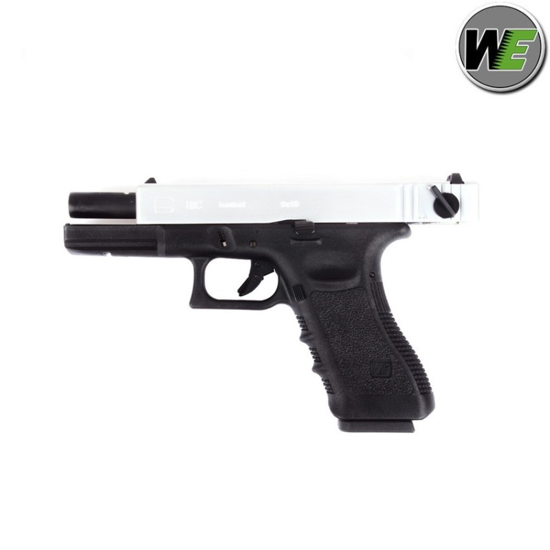 Pistola Gas G18 Gen4 Silver Slide Scarellante We (we-we00257)
