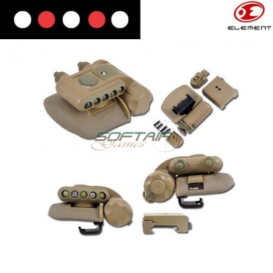 Torcia A Led Per Elmetto/fucile Gen2 Dark Earth Element (ex029-tan)