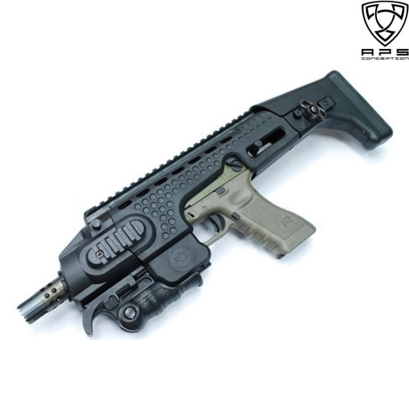 Caribe Action Combat Per Serie Glock 17/18 Black Aps (aps-sa011b)
