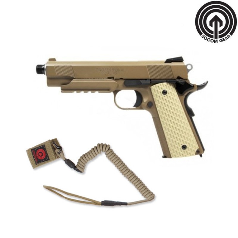 Gas Gbb Pistol Meu Desert Combat 1911 W/hhs Lanyard Socom Gear (bu-desert1911)