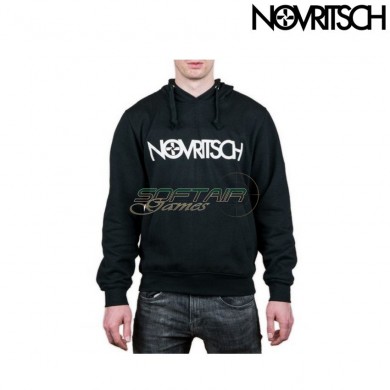 Felpa Black Con Cappuccio Novritsch (no-17)