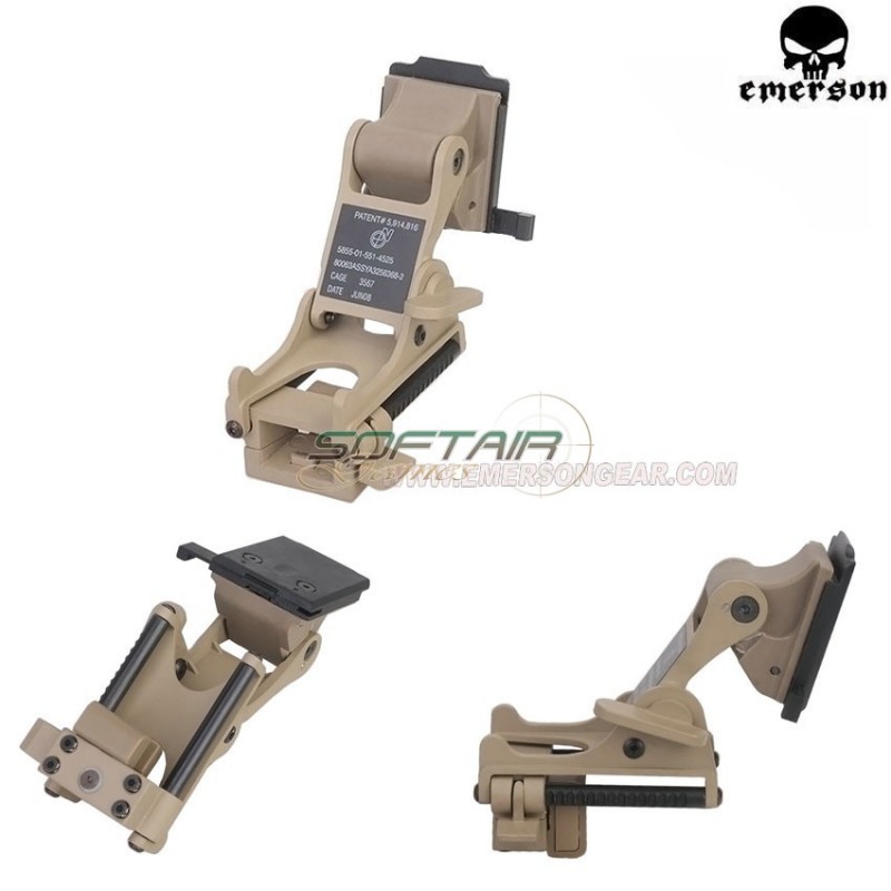 Rhino Style Nvg Mount Dark Earth Emerson (em3283)