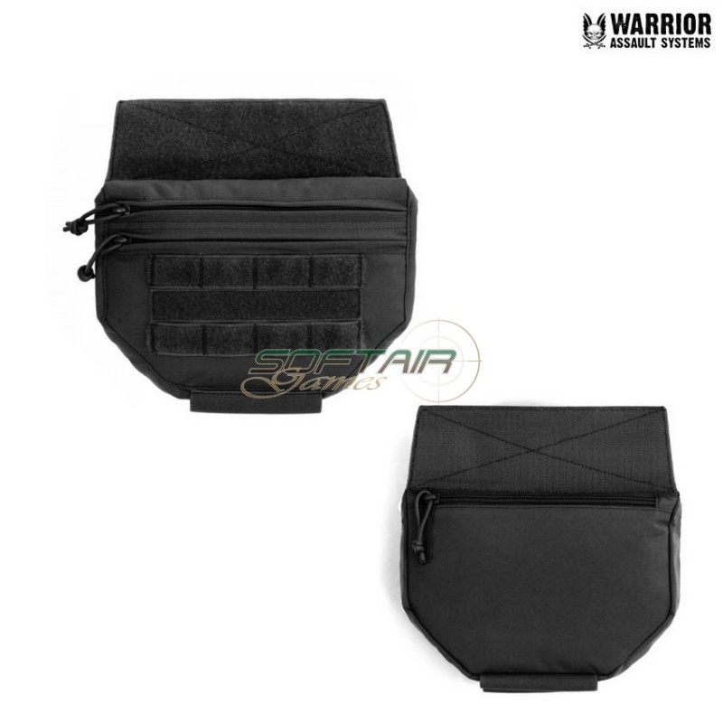 Drop Down Velcro Utility Pouch Black Warrior Assault Systems (w-eo-ddvup-blk)