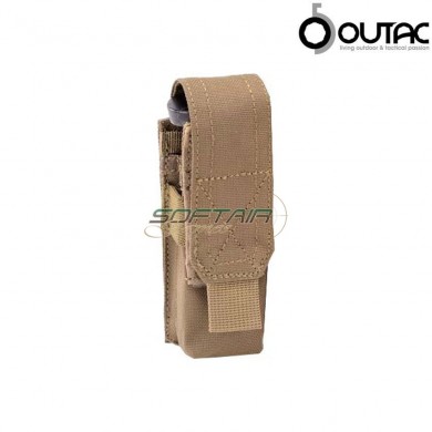 Tasca Singola Caricatore Pistola 9mm Coyote Tan Outac (ot-pm01-ct)