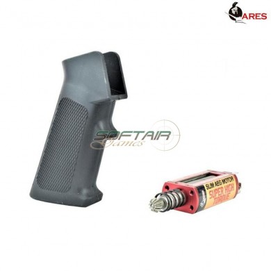 Realistic Series Combo Set Motor Grip Black Slim + Motor Aeg Long Type Slim Super High Torque Ares (ar-pgm4-b)