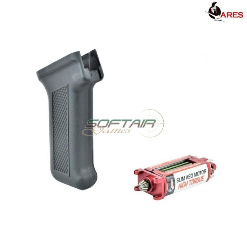 Realistic Series Combo Set Motor Grip Black Ak Slim + Motor Aeg Slim High Torque Ares (ar-pgm2-b)