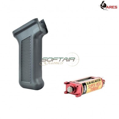 Realistic Series Combo Set Motor Grip Black Ak Slim + Motor Aeg Slim Super High Torque Ares (ar-pgm5-b)
